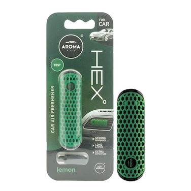 HEX&deg; Lemon Car Air Freshener for AC Vent   Clip-On Design   Long Lasting Fragrance   Solid Polymer Core

