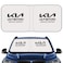 KIA Motors Car Front Windshield Sunshade   Heat-Blocking UV Protection   Polyethylene Microfiber   Foldable Design   Easy Storage for Dashboard Use


