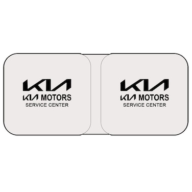KIA Motors Car Front Windshield Sunshade   Heat-Blocking UV Protection   Polyethylene Microfiber   Foldable Design   Easy Storage for Dashboard Use


