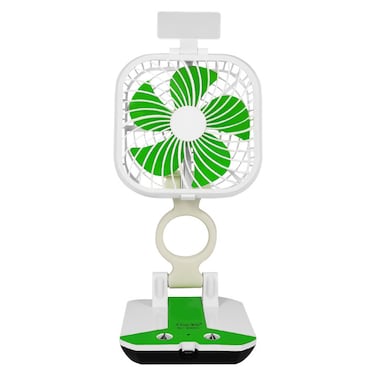 GCY&middot;KB KC-5900 Rechargeable Folding Fan &ndash; 1600mAh Battery, LED Light, 3 Wind Modes &ndash; Portable Table Fan for Home, Office, Travel

