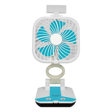 GCY&middot;KB KC-5900 Rechargeable Folding Fan with LED Light &ndash; 1600mAh Battery, 2-Speed Wind, Adjustable Height &ndash; Portable Desk Fan for Home, Office, Travel

