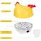 DLC Egg Boiler with 7-Egg Rack, Chicken Shape Design, Auto Off, 304 Stainless Steel Heating Plate, Measuring Cup, Home Use Egg Steamer

