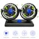 Double-Headed Vehicle Fan for Cars, Trucks, and Buses &ndash; 12V, Adjustable 360&deg; Rotation


