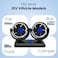 Double-Headed Vehicle Fan for Cars, Trucks, and Buses &ndash; 12V, Adjustable 360&deg; Rotation

