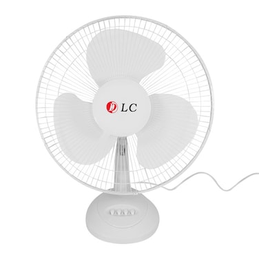 مروحة مكتب DLC مقاس 16 بوصة بمحرك نحاسي وتحكم بثلاث سرعات وتوصيل هواء عالي