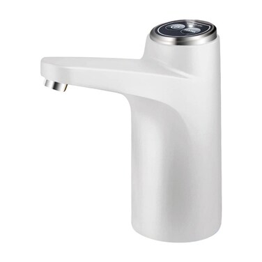 KRAWN KW-48706 Rechargeable Water Dispenser Pump with USB Charging, 600ml Quantitative/Continuous Modes, Food Grade Silicone Hose, for Bottled Water
