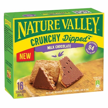Nature Valley Crunchy Dipped Milk Chocolate Bar 20g x Pack of 8