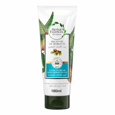 Herbal Essences Moroccan Argan Oil Leave-In Conditioner with Certified Plants for Reduced Hair Fall, 180ml 