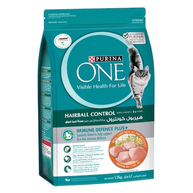 Purina One Hairball Control Chicken Cat Food 1.2Kg