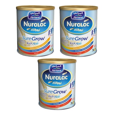 Almarai Nuralac Plus Suregrow Milk Powder 3+ Years 400g x Pack of 3