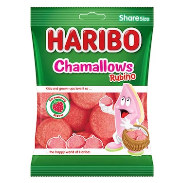 Haribo Chamallows Rubino Strawberry Flavored Marshmallow, 70 g