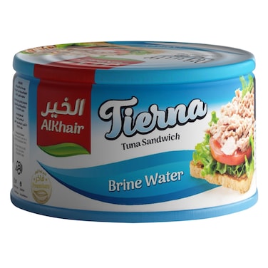 الخير تيرنا لحم تونا في محلول ملحي 185 جرام