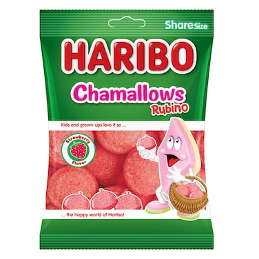 هاريبو حلوى شامالوز روبينو مارش بنكهة الفراولة 70جرام