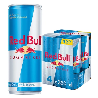 Red Bull Sugar Free Energy Drink 250ml x Pack of 4