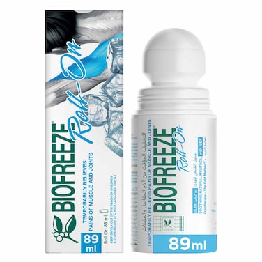 Biofreeze&reg; Pain Relief Roll-On, Soothing Natural Menthol with ILEX Scent, 89 ml