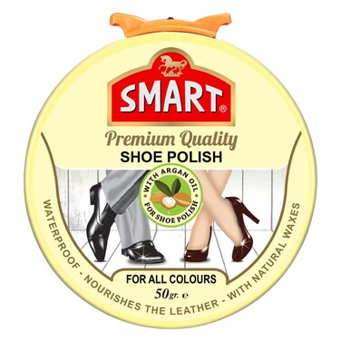 Smart Premium Quality Waterproof Shoe Polish 50g Neutral