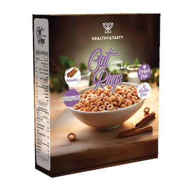 هيلثي اند تيستي - حلقات شوفان - نكهة القرفة (285جم)