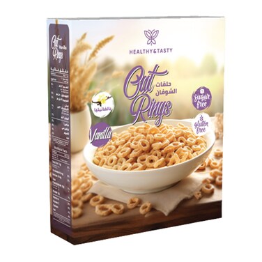 هيلثي اند تيستي - حلقات شوفان - نكهة الفانيلا (285جم)