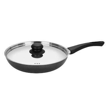 رويال فورد - مقلاة غير لاصقة مصنوعة من الفولاذ المقاوم للصدأ مع غطاء 28 سنتيمتر