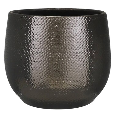 Gabriel Bronze Ceramic Round Pot, &Oslash;25 x H20cm