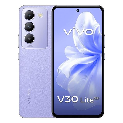 فيفو V30 لايت - ذاكرة تخزين 256 جيجابايت، رام 12 جيجابايت، شبكة الجيل الخامس، بنفسجي