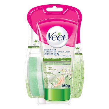Veet In Shower Hair Removal Cream for Dry Skin Legs &amp; Body,150g