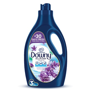 Downy Lavender &amp; Musk 3L, Fabric Softener, All-in-One Concentrate