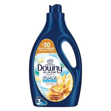 Downy Vanilla &amp; Musk 3L, Fabric Softener, All-in-One Concentrate