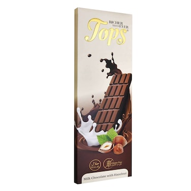 توبس لوح شوكولاتة بالبندق، 100 جرام