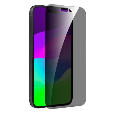 Baykron Smart Privacy Tempered Glass Screen Protector For iPhone 15 Black