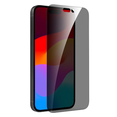 Baykron Smart Privacy Tempered Glass Screen Protector For iPhone 15 Pro Black