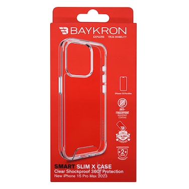 Baykron Smart Slim X Mag Air Cushion Shockproof Protection And MagSafe Case For iPhone 15 Pro Max Clear