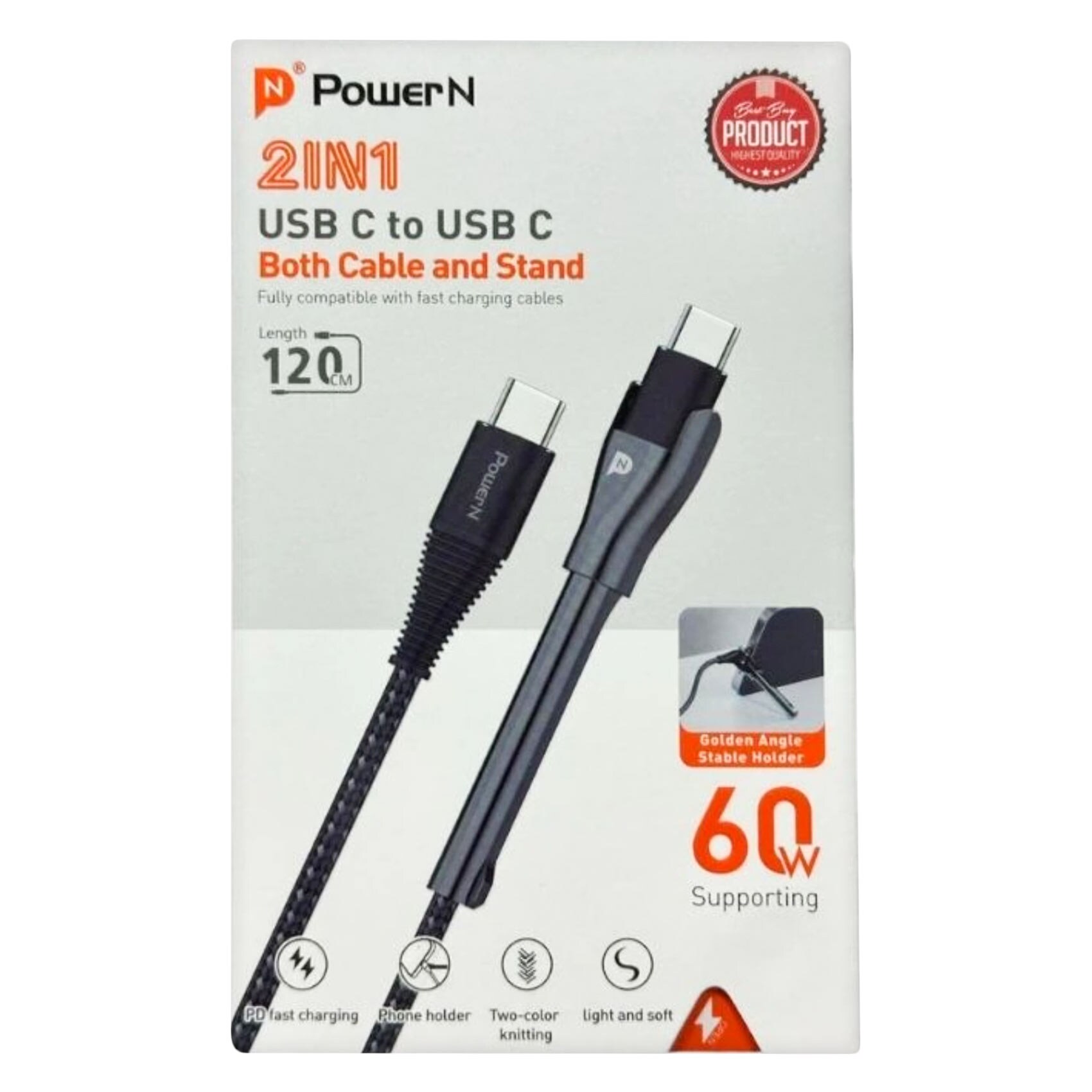 Powern Type-C To Type-C (1.2m) (PNTCTCAG)