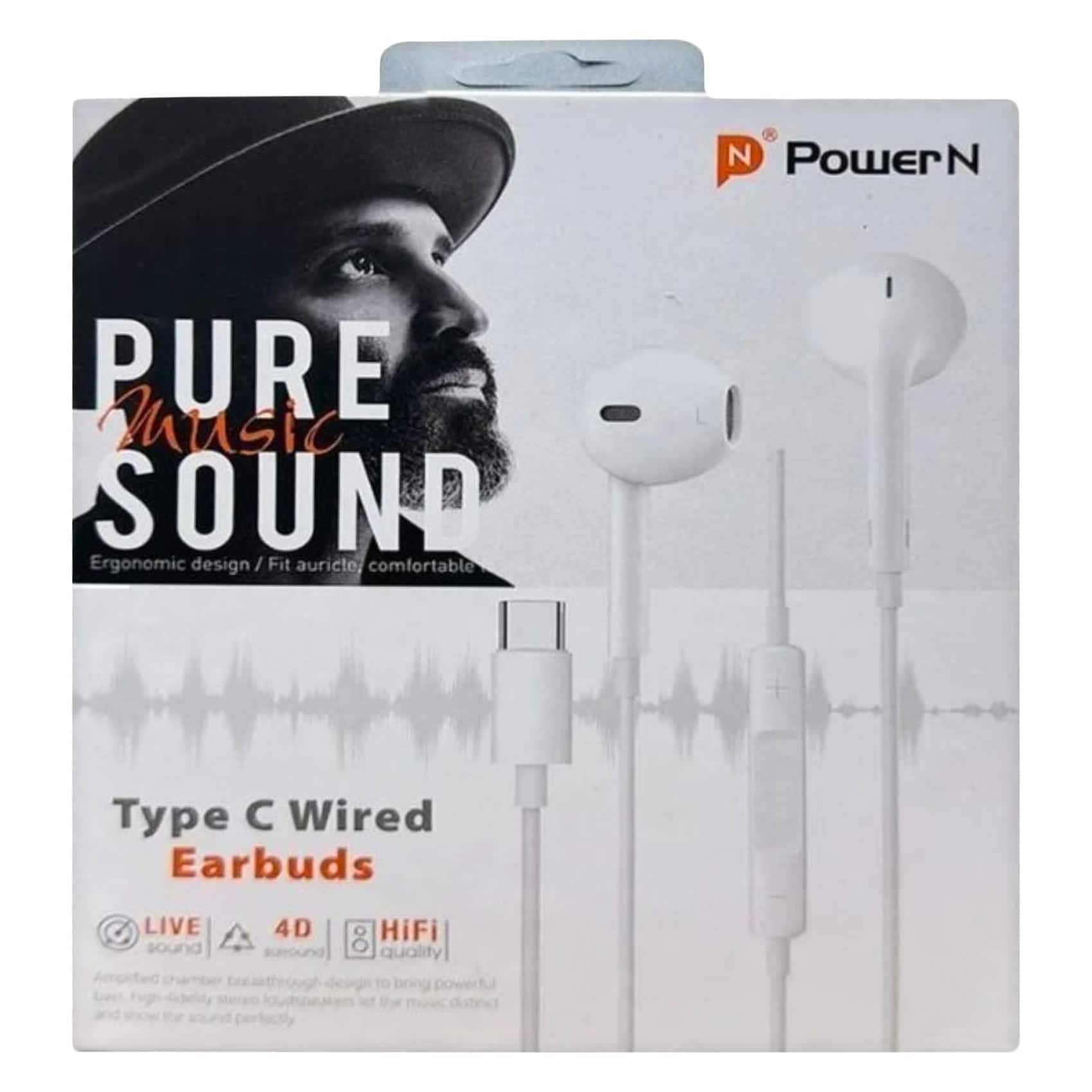 PowerN PNCLA Type-C In Ear Earphone White