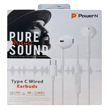 PowerN PNCLA Type-C In Ear Earphone White