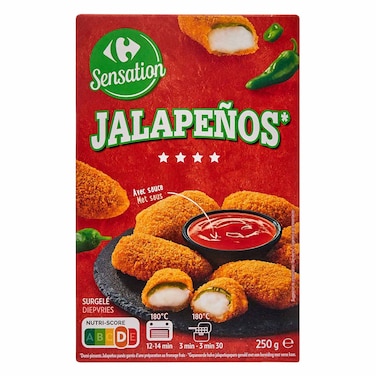 Carrefour Sensation - Cream Cheese Filled Jalapenos With Dipping Sauce 250g