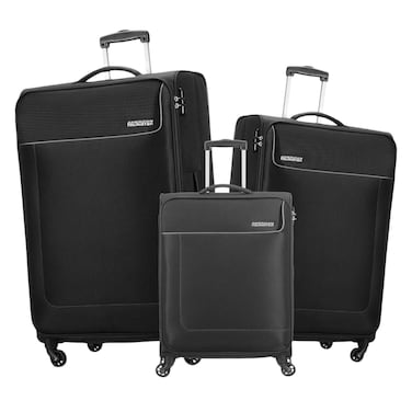 American Tourister Jamaica 3 Pieces Set Trolley, Black