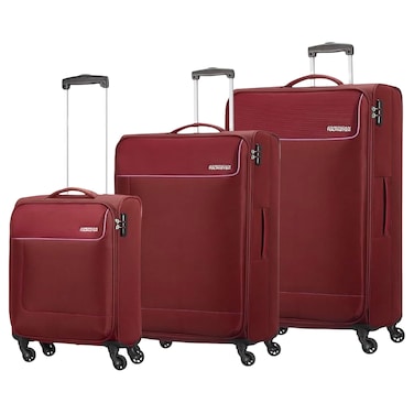 American Tourister Jamaica 3 Pieces Set Trolley, TSA Approved, Maroon
