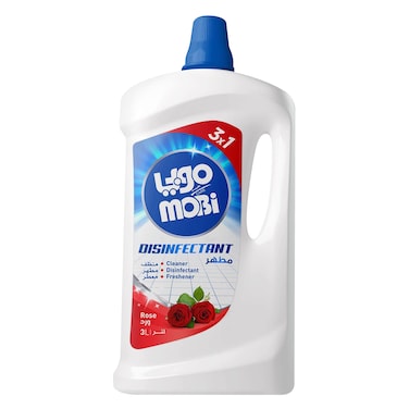 Mobi Disinfectant Cleaner, Rose, 3L