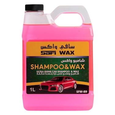 سافي واكس شامبو وشمع للسيارة وردي 1 لتر