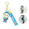 Labubu Style Cartoon Keychain, Soft Rubber Doll with Strap, Metal Key Ring, Bag Charm, Key Holder for Car/Bike/Home Keys, Gift for Girls and Kids(Blue)