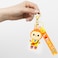 Labubu Style Cartoon Keychain, Soft Rubber Doll with Strap, Metal Key Ring, Bag Charm, Key Holder for Car/Bike/Home Keys, Gift for Girls and Kids(Orange)