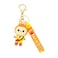 Labubu Style Cartoon Keychain, Soft Rubber Doll with Strap, Metal Key Ring, Bag Charm, Key Holder for Car/Bike/Home Keys, Gift for Girls and Kids(Orange)