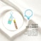 Cartoon Character Keychain with Plush Doll, Silicone Strap, Metal Split Ring &amp; Lobster Clasp for Keys, Bags, Backpacks(Light blue)
