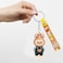 Labubu 3D Cartoon Keychain with Soft PVC Pendant and Silicone Strap &ndash; Cute Bag Charm &amp; Key Holder(Light Brown)
