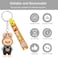 Labubu 3D Cartoon Keychain with Soft PVC Pendant and Silicone Strap &ndash; Cute Bag Charm &amp; Key Holder(Light Brown)
