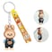 Labubu 3D Cartoon Keychain with Soft PVC Pendant and Silicone Strap &ndash; Cute Bag Charm &amp; Key Holder(Light Brown)
