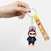 Labubu 3D Cartoon Keychain with Soft PVC Pendant and Silicone Strap &ndash; Cute Bag Charm &amp; Key Holder(Purple)
