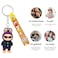 Labubu 3D Cartoon Keychain with Soft PVC Pendant and Silicone Strap &ndash; Cute Bag Charm &amp; Key Holder(Purple)
