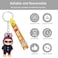 Labubu 3D Cartoon Keychain with Soft PVC Pendant and Silicone Strap &ndash; Cute Bag Charm &amp; Key Holder(Purple)
